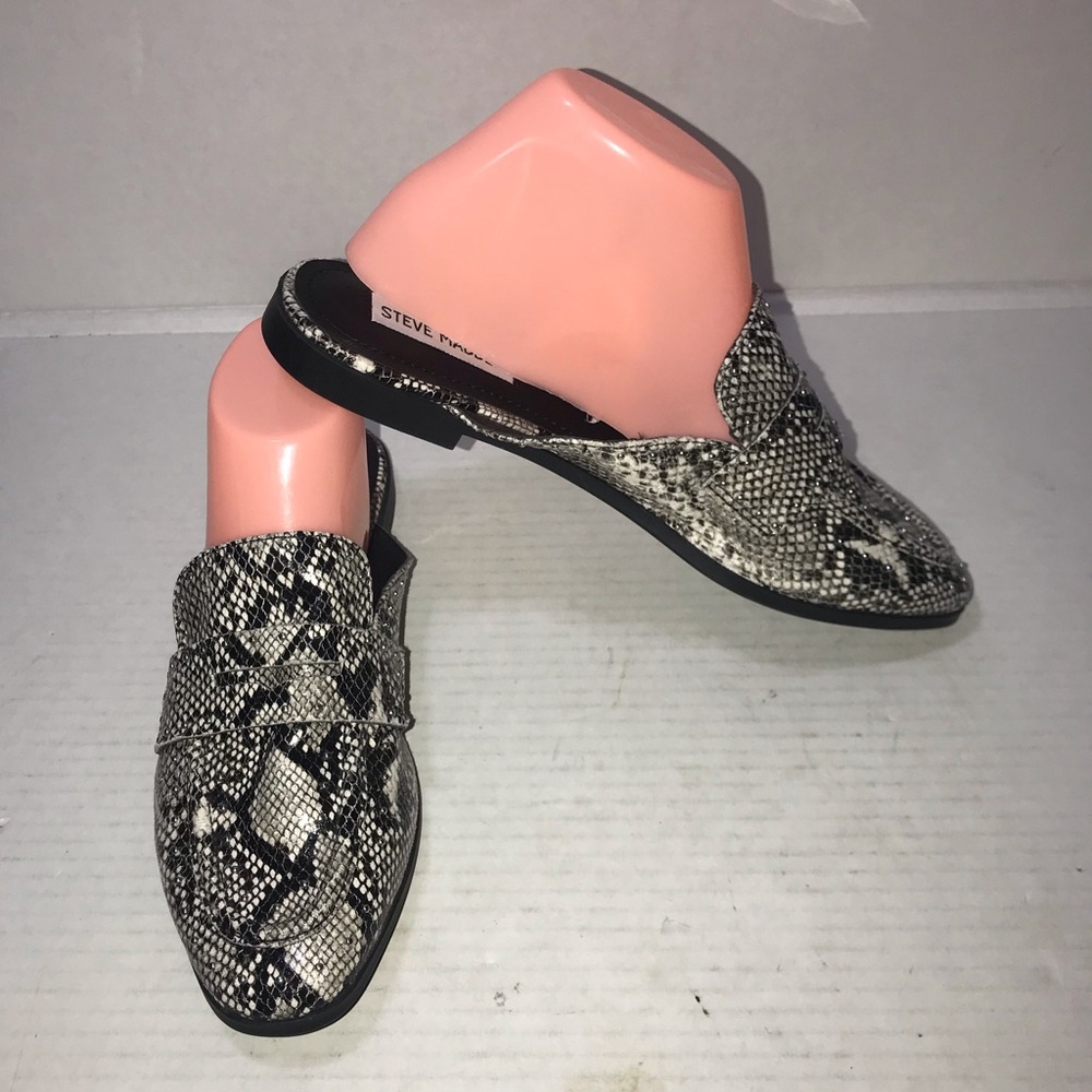 NWOB Steve Madden Womens Kendle Mule Flat SnakeSize Sz 7.5 M
